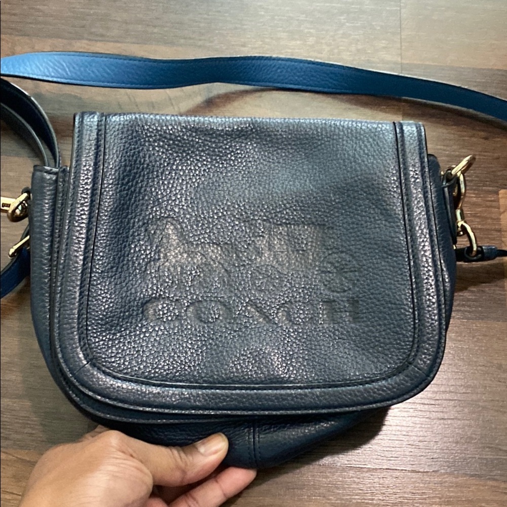 Coach Black Pebbled Leather Crossbody Bag